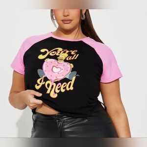 New with tag cropped Simpson tee size 1x